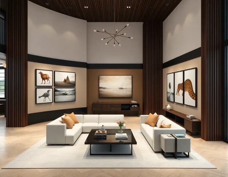 Custom Gallery-Unno design showing an elegant art gallery display with interactive elements and custom branding