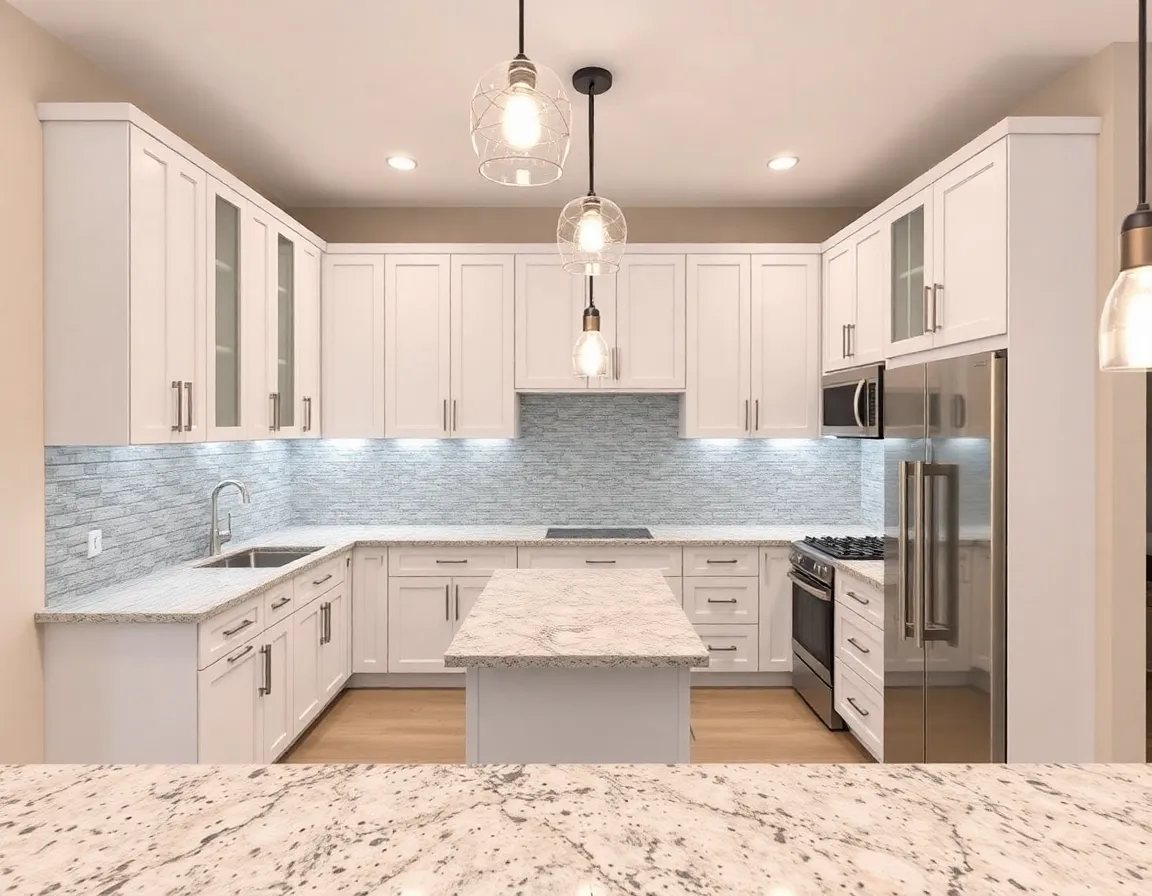 Detailed kitchen layout created in SmartDraw showing cabinet arrangements, appliance placement, and work triangle