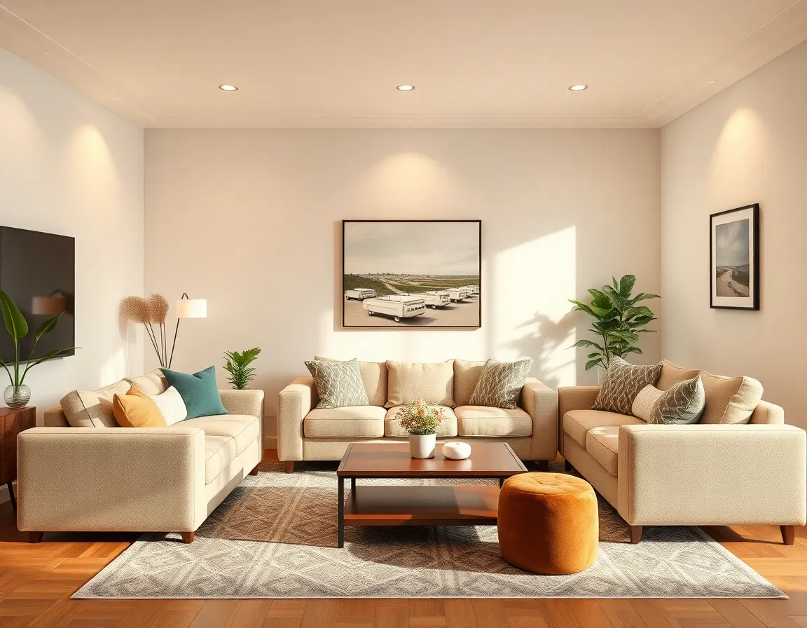 Budget-friendly living room setup with stylish affordable furniture