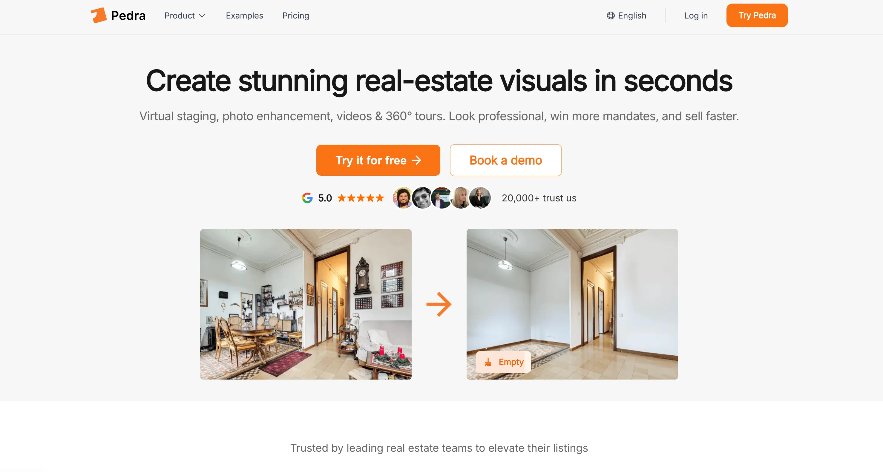 BrightShot vs Pedra - virtual staging software comparison for real estate professionals