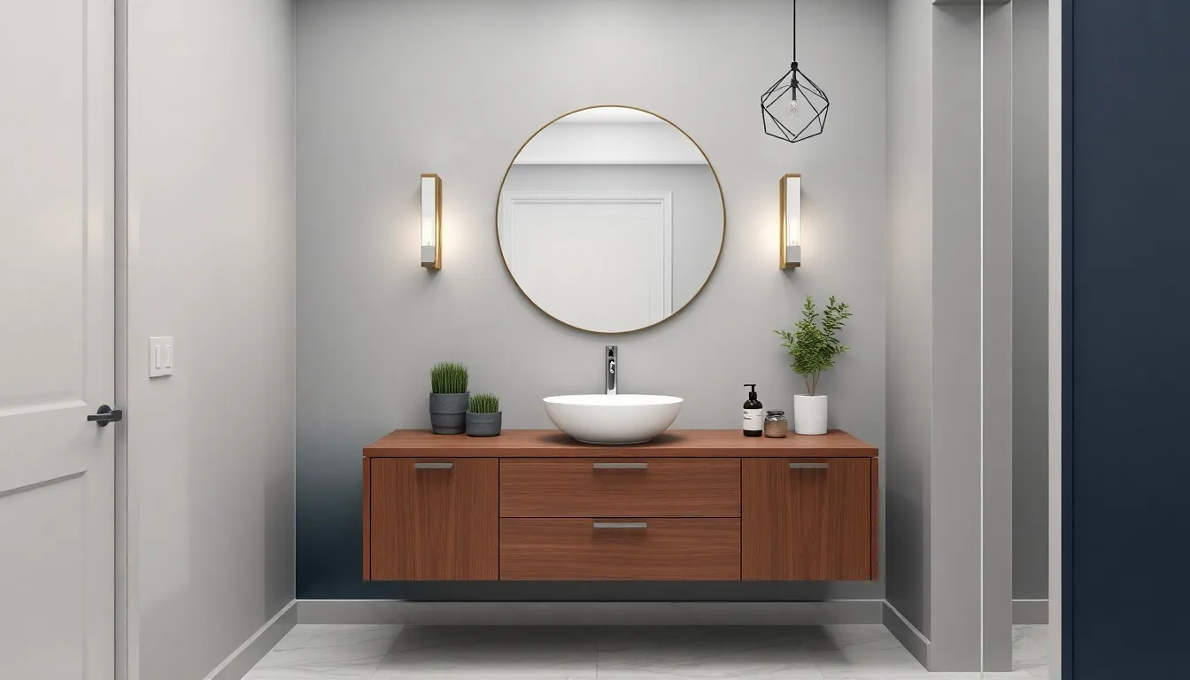 modern – half-bath